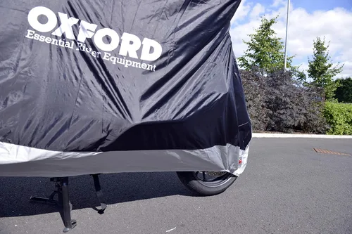 Vista 8 de Oxford - Funda protectora Aquatex para motocicletas al aire libre Negro/Plateado