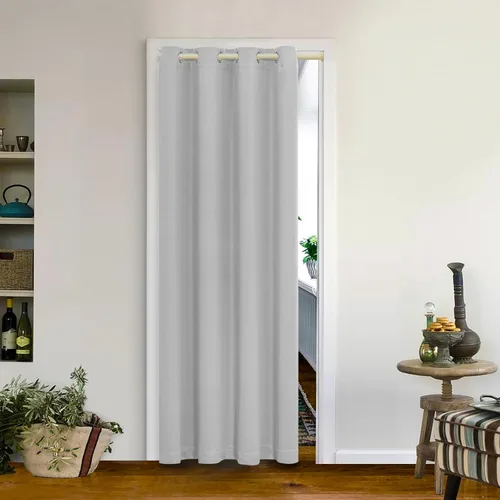 Vista 170 de MYSKY HOME Cortinas Aqua para Armario para Entrada Cortina Opaca para Puerta para Sala de Estar Cortina Oscurecedora de Habitación con Ojales