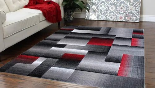 Vista 14 de Masada Rugs, Alfombra de Área Moderna Contemporánea, Azul Gris Negro (2 Pies X 3 Pies) Tapete