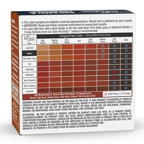 Vista 2 de Light Mountain Tinte y acondicionador de cabello de henna, tinte para el cabello castaño rojizo para hombres y mujeres, polvo orgánico de hoja
