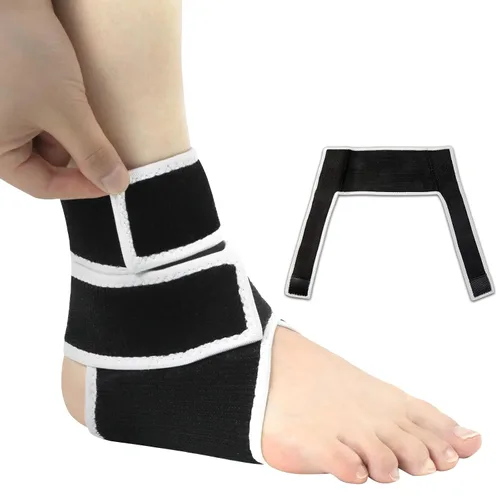 Vista 8 de Tobillera (1 paquete) - Tobillera de compresión para mujeres y hombres, soporte estabilizador de tobillo ajustable para esguinces, dolor de pies