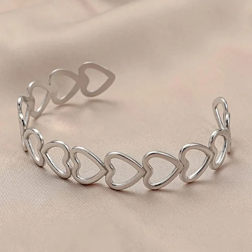 Vista 3 de Eksesriy Pulseras para mujer con corazón abierto para niñas