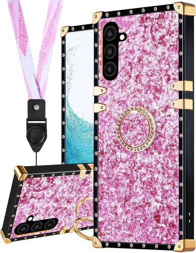 Vista 12 de Loheckle Funda para Samsung Galaxy Note 9 para mujer, diseño con soporte de anillo y cordón, elegante funda de lujo de abejas para Samsung Note 9 6.4