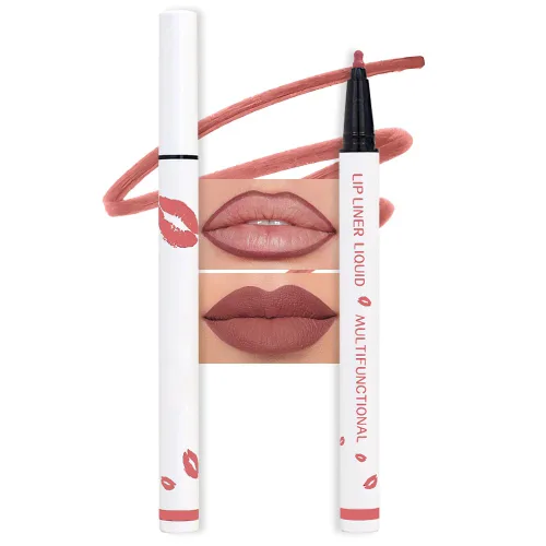 Vista 12 de evpct Lápiz Marcador de Línea de Labios Líquido de Larga Duración, Resistente al Agua, Rojo Oscuro Mate, Marcador de Línea de Labios y Lápiz Labial