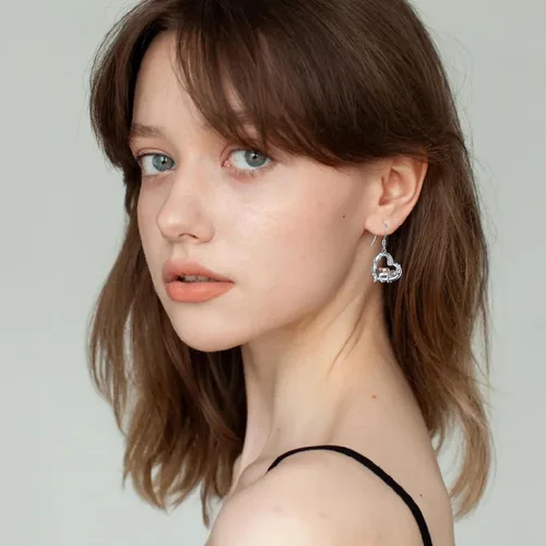 Vista 3 de Hummingbird Black Cat Panda Cow Sloth Flamingo Mermaid Tail Butterfly 925 Sterling Silver Dangle Drop Earrings Cute Animal Jewelry Gifts for Women