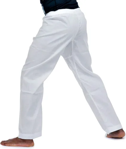 Vista 5 de Ronin - Pantalones de karate para artes marciales ligeros de polialgodón con cintura elástica