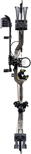 Vista 3 de Bear Legit Maxx - Arco compuesto listo para cazar, 70 libras. Peso de tiro con arco True Timber Strata/Negro