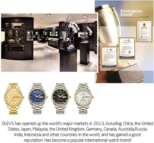 Vista 6 de OLEVS Men Quartz Business Watch with Stainless Steel Band Classic Waterproof Watches Roman Numeral Unique Calendar Date Window Wristwatch