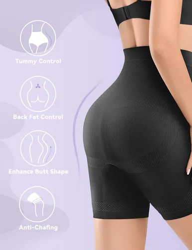 Vista 3 de Pantalones cortos moldeadores para mujer con control de abdomen