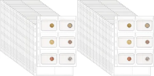 Vista 22 de 120 bolsillos de bolsillo para monedas, 2.480 x 2.638 in, colección de 12 bolsillos (2.480 in x 2.638 in cada bolsillo)