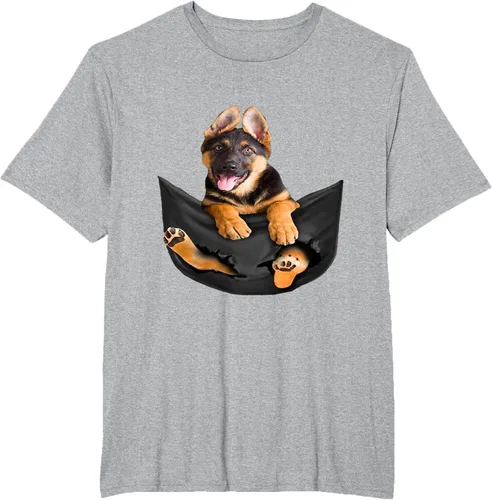 Vista 77 de Dog Lovers Gifts - Camiseta divertida con cara de perro con bolsillo, Negro, S