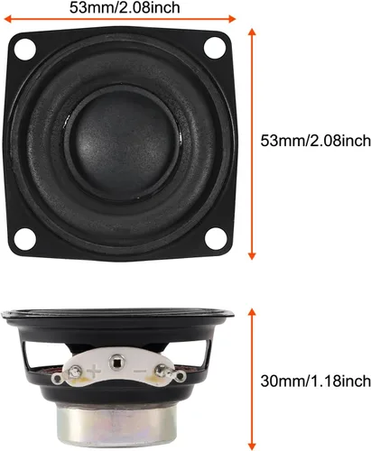 Vista 2 de ACEIRMC 2 pulgadas 4 Ohm 10 W Altavoz de audio estéreo de rango completo, woofer, para Arduino (10 unidades)