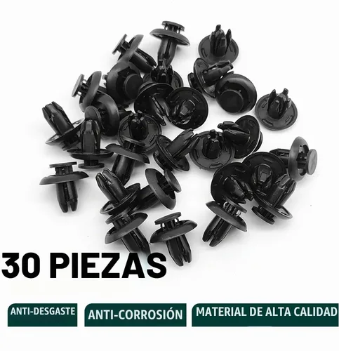 Vista 6 de 30 piezas de cubierta del motor del parachoques del alerón de salpicaduras con clip de retención de tipo de empuje compatible con Mazda 3 5 6 CX-3