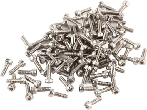 Vista 3 de 100 tornillos de cabeza hexagonal de acero inoxidable 304, M3 x 6/8/10/12/14/16/18/20/22/25/1.181 in (M3 x 10)