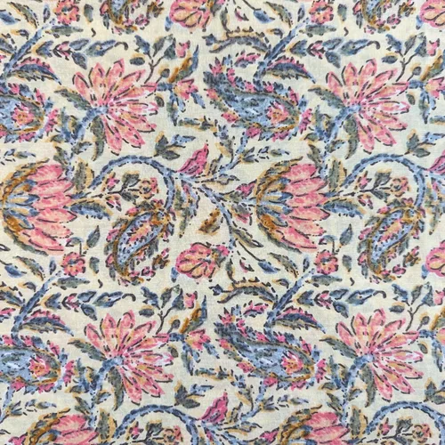 Vista 20 de AVKA Studio Tela con Estampado de Bloques a Mano por Yarda - PRECORTADA 1 Yarda 42 Pulgadas de Ancho - Material 100% Algodón - Patrón Paisley Beige