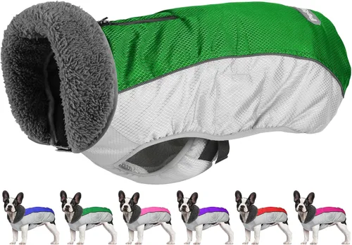 Vista 7 de Petglad Abrigo para perro, impermeable Ripstop, chaqueta de invierno para perros con agujero para correa, suéter de nieve reflectante ajustable