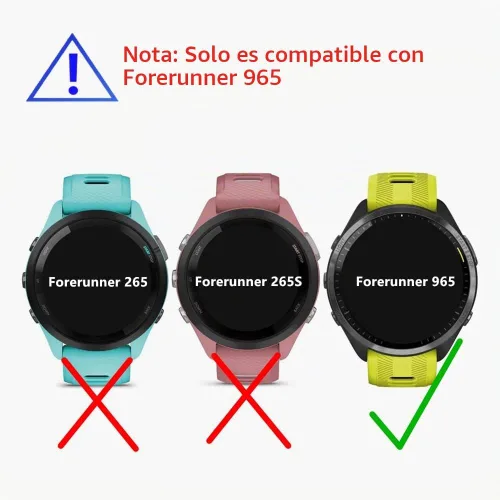 Vista 2 de Protector de pantalla compatible con Garmin Forerunner 965