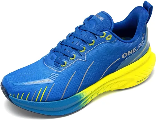 Vista 15 de ONEMIX - Tenis deportivos para correr, transpirables, de malla, acolchados, de estabilidad Beige