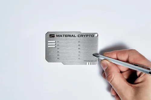 Vista 5 de Material Crypto DIY - Almacenamiento de semillas criptográficas Cartera de criptomoneda de acero indestructible Compatible con Seed Phrase