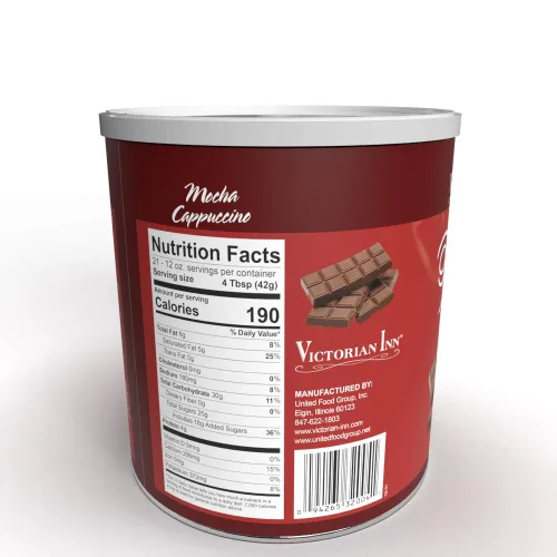 Vista 3 de Victorian Inn Cappuccino instantáneo - Sabor moca - Mezcla de café rica y aterciopelada - Perfecto para caliente, frío o mezclado - Ideal como crema