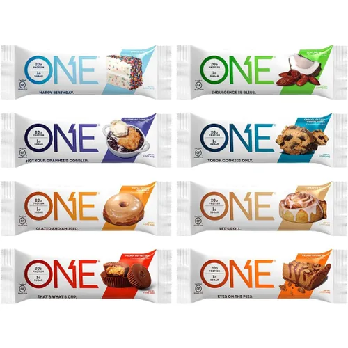 Vista 7 de ONE - Barras de proteína crujientes, sabor malvavisco, barras de proteína sin gluten con 12 g de proteína y 1 g de azúcar, productos básicos