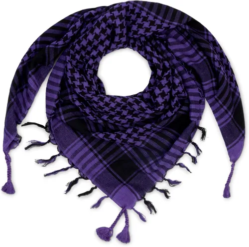 Vista 56 de LOVARZI Shemagh Cottons Arab Keffiyeh - Bufanda militar táctica para cabeza y cuello