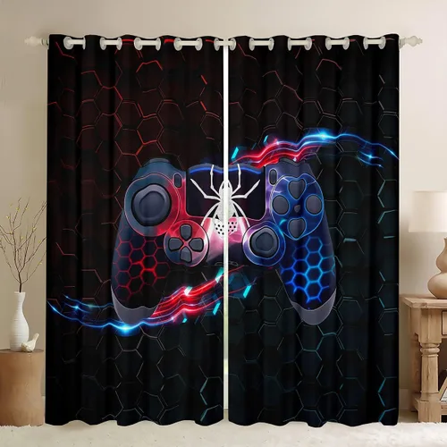 Vista 45 de Erosebridal Cortinas de baloncesto de béisbol, fútbol, rugby, tratamiento de ventanas para niños, niñas, adolescentes, con temática de deportes