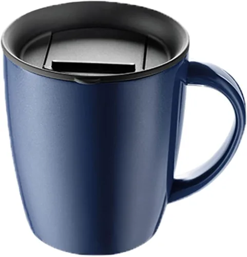 Vista 8 de PARACITY Taza de café aislada de acero inoxidable con tapa y asa, taza de viaje con doble pared, taza de camping con tapa deslizante para hombres