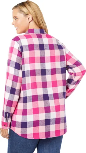 Vista 3 de Woman Within - Camiseta de franela clásica para mujer, de talla grande