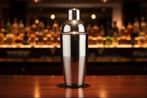 Vista 4 de Cuisinox Coctelera de acero inoxidable de 24 onzas, coctelera con acabado espejo, colador y tapa integrados, coctelera de barra resistente 18/10