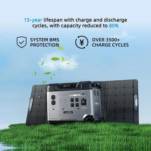 Vista 7 de OUKITEL P5000 Plus 5120Wh Estación de energía portátil con panel solar plegable (P5000 Plus Solarset (+ 4 paneles solares de 200 W)