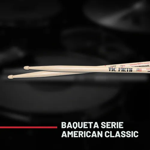 Vista 6 de Vic Firth Baquetas American Classic 5A DoubleGlaze - Doble capa de acabado lacado