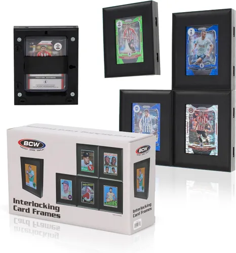 Vista 9 de BCW Marcos entrelazados para tarjetas graduadas - Negro - Paquete de 4 Marcos entrelazados ideales para coleccionables, cromos y recuerdos Marco