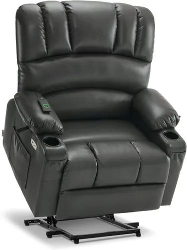 Vista 17 de MCombo Silla reclinable grande para ancianos altos, 7099 Negro