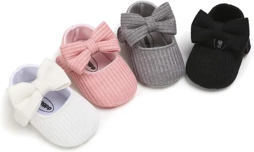 Vista 8 de Ohwawadi - Calcetines de forro polar para bebé o niña, suaves y calientes, botas o zapatos para bebés recién nacidos, con estilos de dibujos