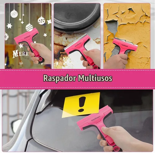Vista 3 de Herramienta de raspador de cuchilla de afeitar THINKLEARN, raspador de cuchilla de afeitar de 4" con 20 piezas de cuchillas de repuesto, raspador