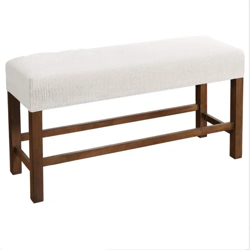 Vista 16 de Fundas rectangulares elásticas para banco y sillas de comedor, tela jacquard suave, extraíble y lavable, protector de asiento antipolvo para sala