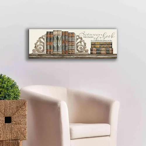Vista 7 de Epic Graffiti "Entre las páginas de un libro" de Cindy Jacobs, arte de pared en lienzo, 36 x 12 pulgadas