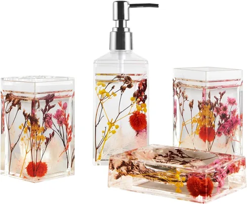 Vista 19 de Locco Decor Acrílico líquido 3D movimiento flotante baño cocina tocador accesorio jabón loción dispensador océano dibujos animados animal tema pato