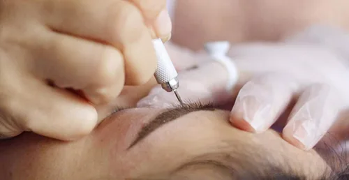Vista 4 de S12 30 agujas de microblading para cejas con 0.008 in de diámetro, agujas de tatuaje manual de cejas de maquillaje permanente, hojas de microblading