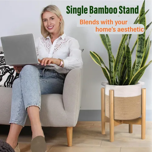 Vista 4 de ZPirates Soporte para Plantas de Interior - Ajustable Lateralmente para Adaptarse a Macetas de 8, 10 o 12 Pulgadas de Ancho para Plantas