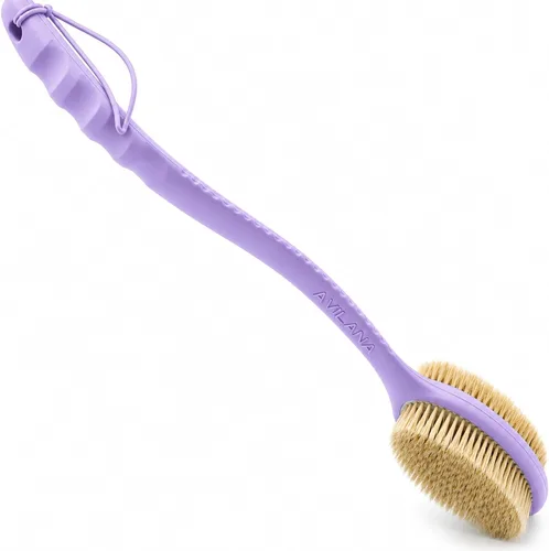 Vista 10 de Avilana Depurador de espalda para ducha, depurador corporal de silicona de 19 pulgadas con asa, limpiador de espalda para hombres y mujeres, cepillo