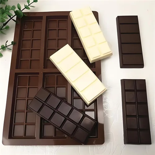 Vista 7 de Moldes de silicona para chocolate, molde de barra de chocolate antiadherente, 3 moldes de silicona de grado alimenticio, adecuado para hacer dulces