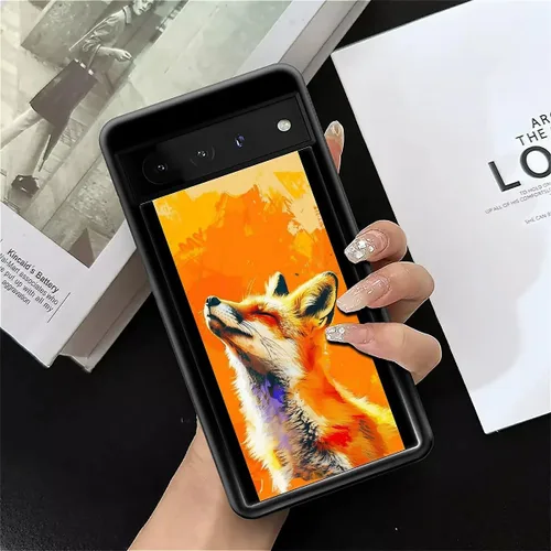 Vista 672 de Compatible con Google Pixel 4A 5G Mobile Case Creative Acrylic Panel trasero Silicona Protección Grip especialmente diseñado para Google Pixel 4A 5G