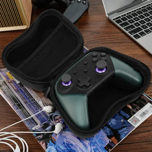 Vista 6 de Linkidea Funda rígida para controlador de viaje compatible con Luna Controller Wireless, Google Stadia, PS4/5, Xbox, Switch Pro Controller (negro)