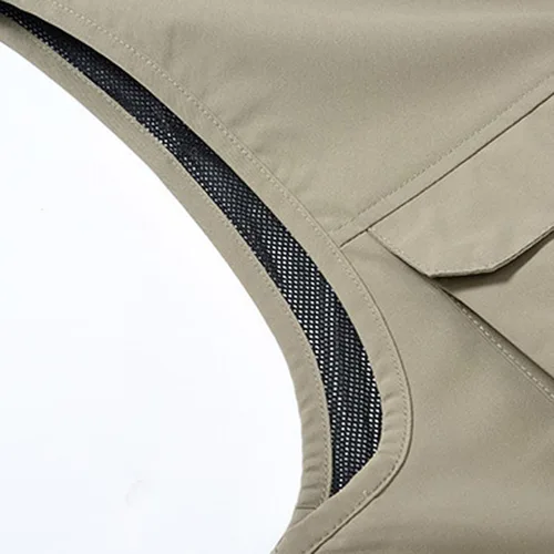 Vista 9 de Abrigos deportivos hombre Chaquetas Bolsillos bolsas múltiples Prendas vestir Otoño Invierno Chaleco exterior