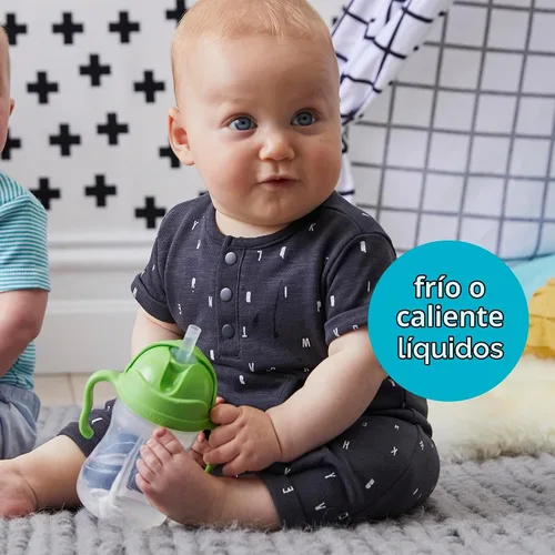 Vista 6 de b.box Vaso para beber con popote abatible, bebe desde cualquier ángulo, popote pesado, a prueba de derrames, a prueba de fugas y de fácil agarre