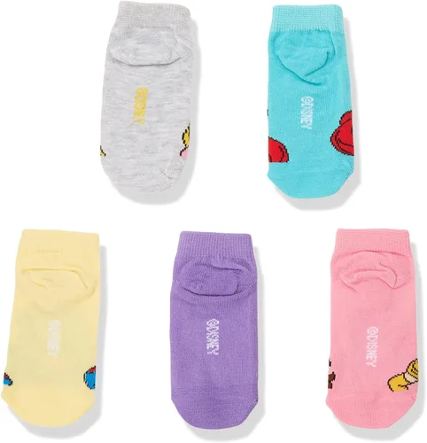 Vista 3 de Disney Girls' Princess 5 Pack Shorty Socks