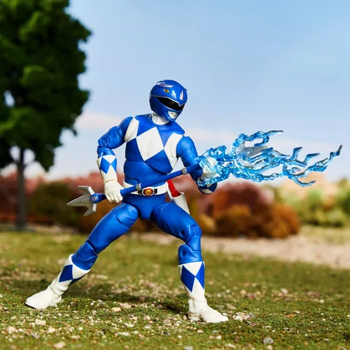 Vista 5 de Power Rangers Lightning Collection Mighty Morphin Blue Ranger - Figura de acción coleccionable de 6 pulgadas con accesorios