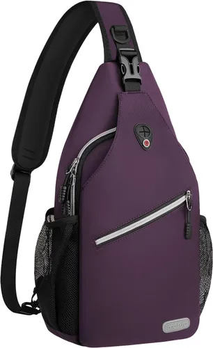 Vista 16 de Mosiso - Mochila bandolera multiusos, para viajes, senderismo, etc. Sling Backpack for Casual Travel Hiking